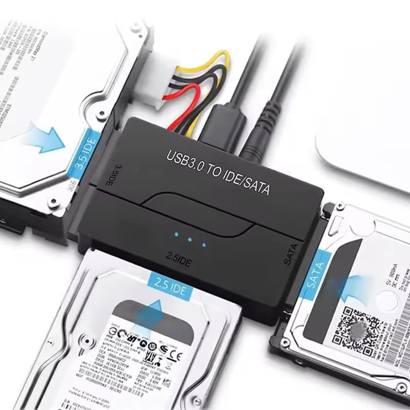 USB 3.0 to SATA/IDE Adapter IDE Hard Drive Adapter for Universal 2.5"/3.5" Inch IDE and SATA External HDD/SSD Support 6TB