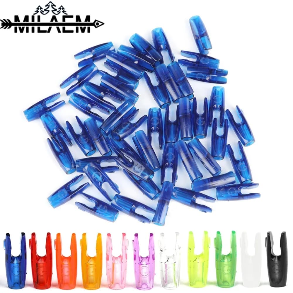 100 pz tiro con l'arco freccia Pin Nock plastica sostituzione coda di freccia albero fai da te per arco all'aperto e freccia caccia tiro accessori