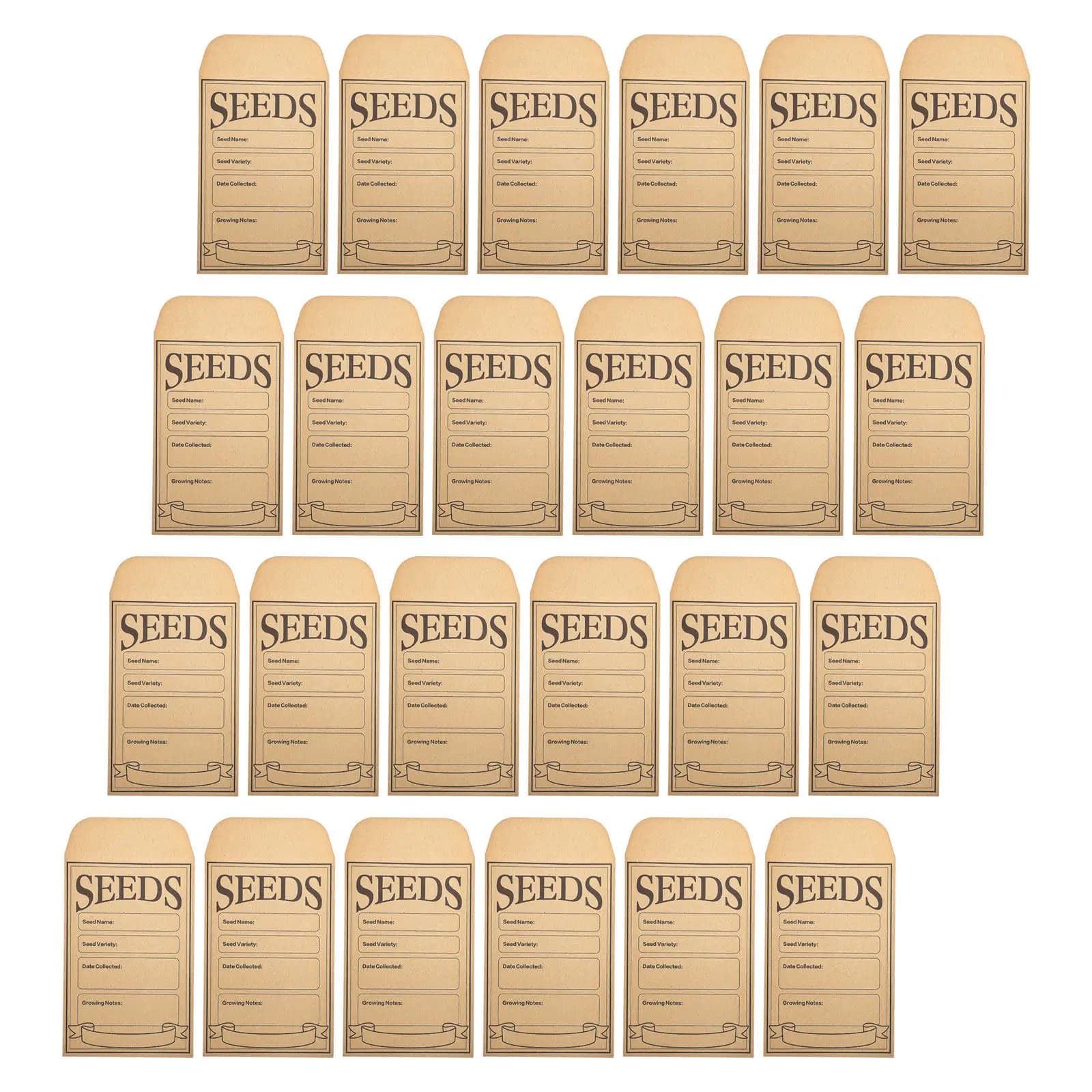 50 Self-adhesive Kraft Paper Envelopes for Seeds, Small Verdure Seed Store Envelopes and Flowers, Coin Organization, Vacuum Seed Packages