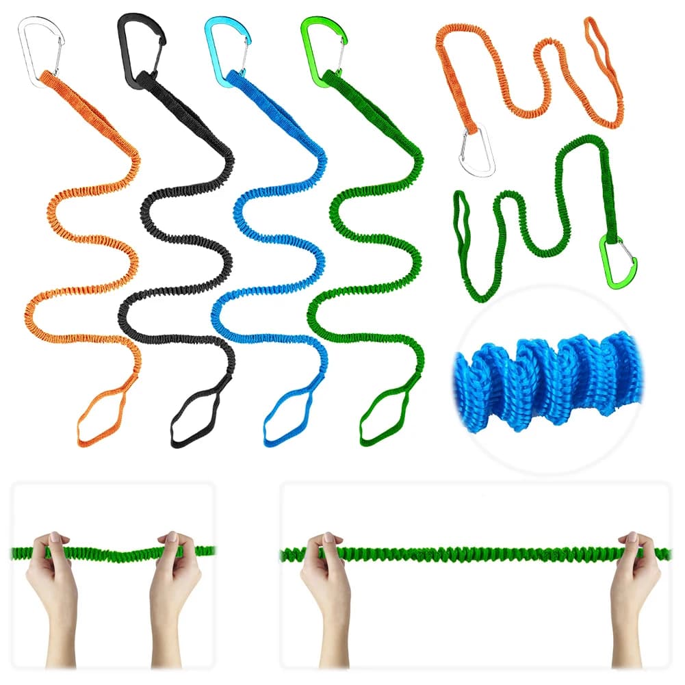 Guinzaglio per pagaia per kayak Corda per legare regolabile per barca a remi Guinzaglio per cordino a spirale estensibile per pagaie per kayak Remi per canoa