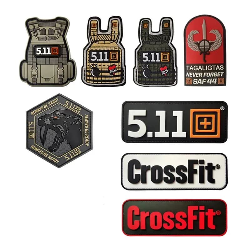 Gilet tattico militare Toppe adesive per zaino CrossFit con gancio e anello in PVC 3D per abbigliamento fai da te Cappello Cappotti Borse jeans