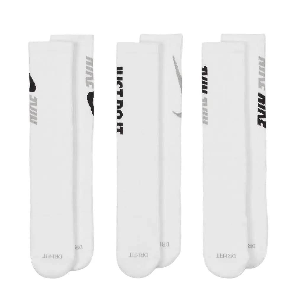 Calzini da allenamento Nike con supporto alla caviglia: eleganti e comodi, traspiranti, unisex, morbidi e resistenti (confezione da 3) DD1526-100