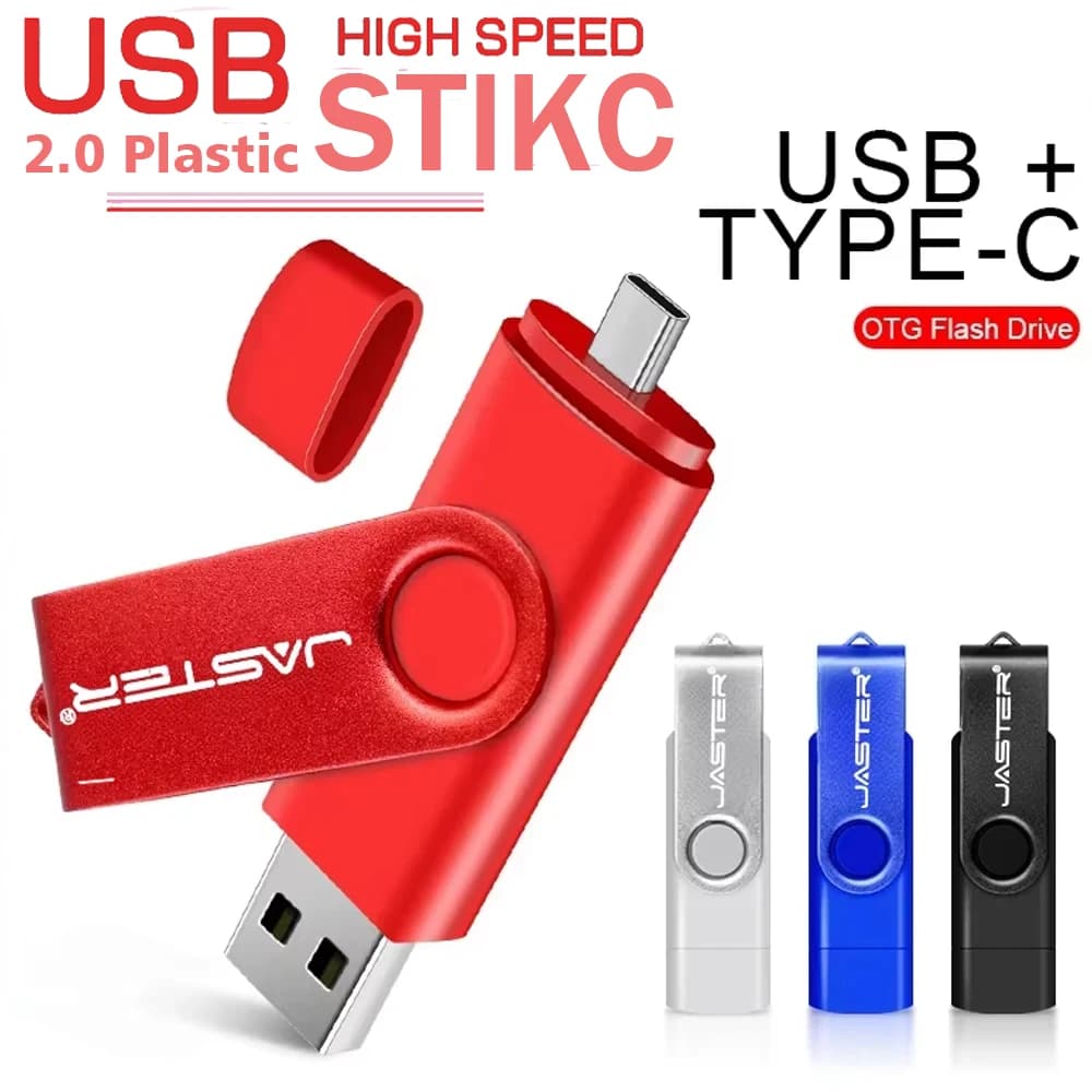 Metal OTG 2 IN 1 Type C Pen Drive 128GB USB Memory Stick 4GB 8GB 32GB 64GB 128GB Cle USB Cle USB Flash Drive Memoria
