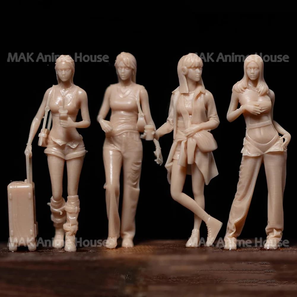 Miniature Figure Scala 1/64 Alla Moda Sexy Hot Pants Dea Bagagli Shopping Resina Diorama Modello Creativo Garage Scena Bambola
