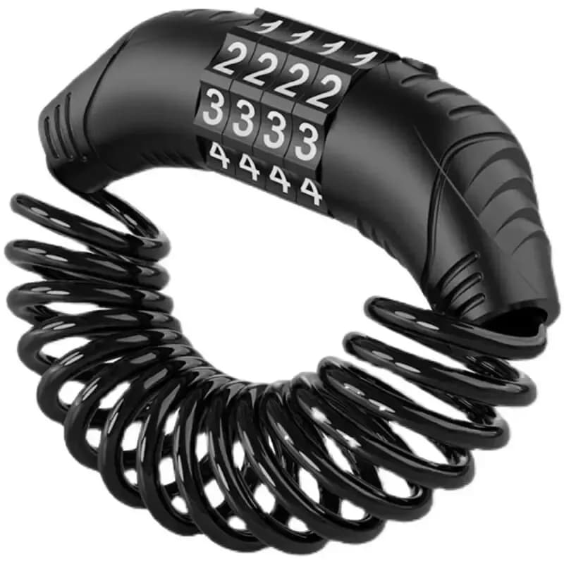ISGTDRM Universale Moto Auto Elettriche Casco di Sicurezza Password Blocco Filo Antifurto Portatile Mtb Bici Da Strada Serrature per Biciclette
