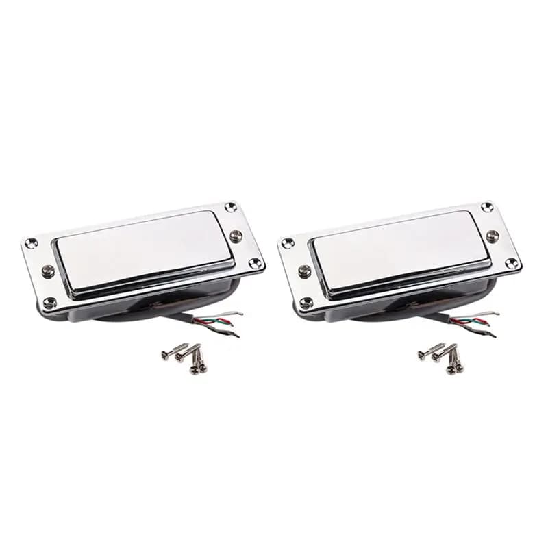 ABVH-2X Pickup Humbucker Mini per Chitarra LP Cromato Argento Sigillato - Ricambi Musicali