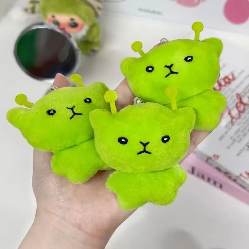 Peluche Gatto Alieno di Tendenza, Accessori Portachiavi a Forma di Animale di Cartone Animato, Ciondolo Creativo e Carino per Zaini, Regalo per i Fan