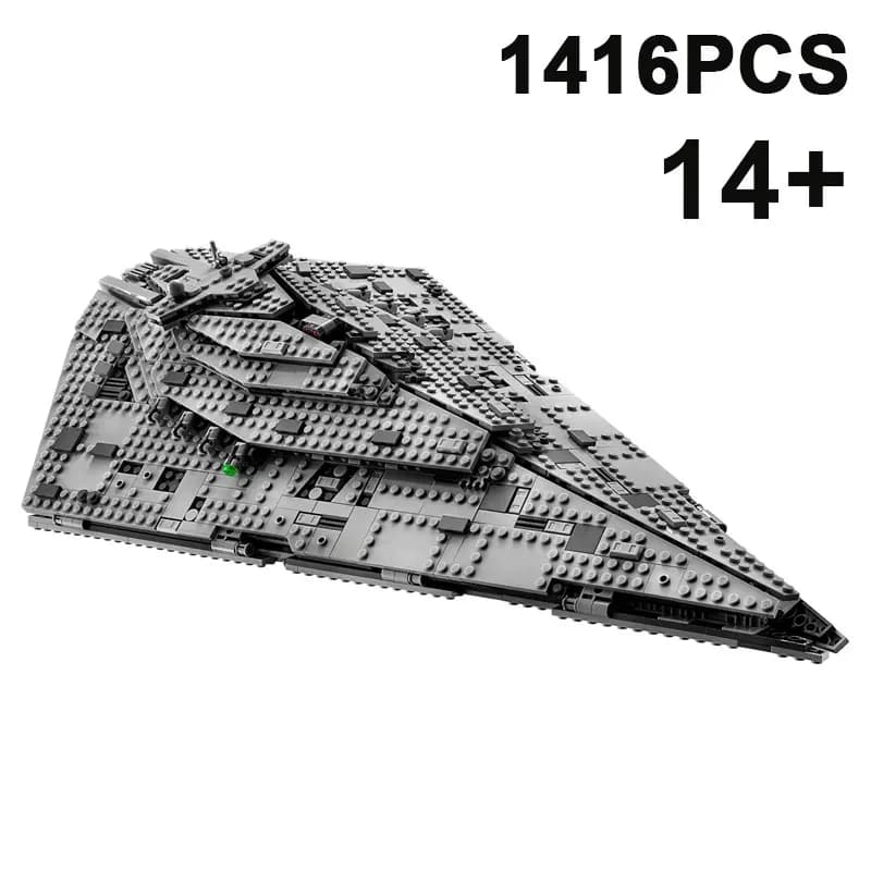 Set di Costruzioni da 1416 Pezzi: Star Destroyer dell'Ordine I, Astronave, Blocchi da Assemblare, Giocattolo Regalo per Adulti e Bambini