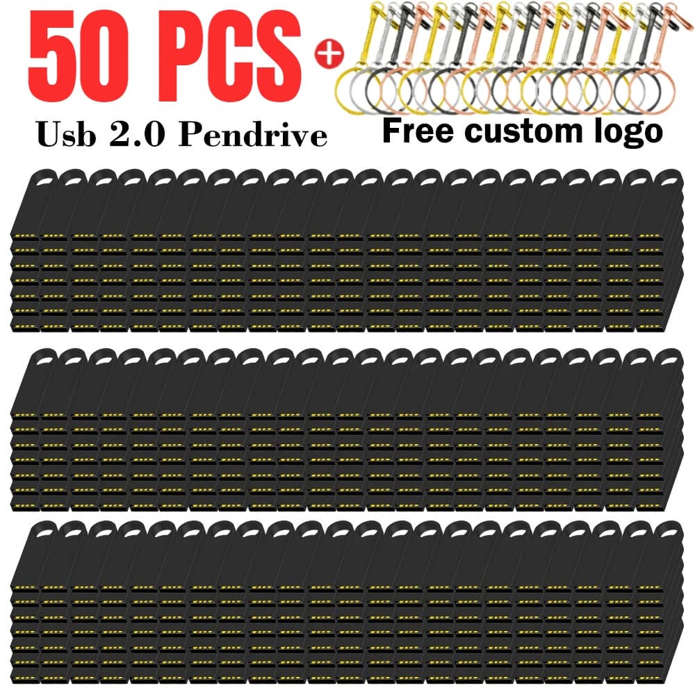 Lotto da 50 Pezzi Chiavette USB 128GB 64GB, Penne USB all'Ingrosso 32GB 16GB, Chiavetta USB in Metallo Viola 8G 4GB con Logo Personalizzato Gratuito