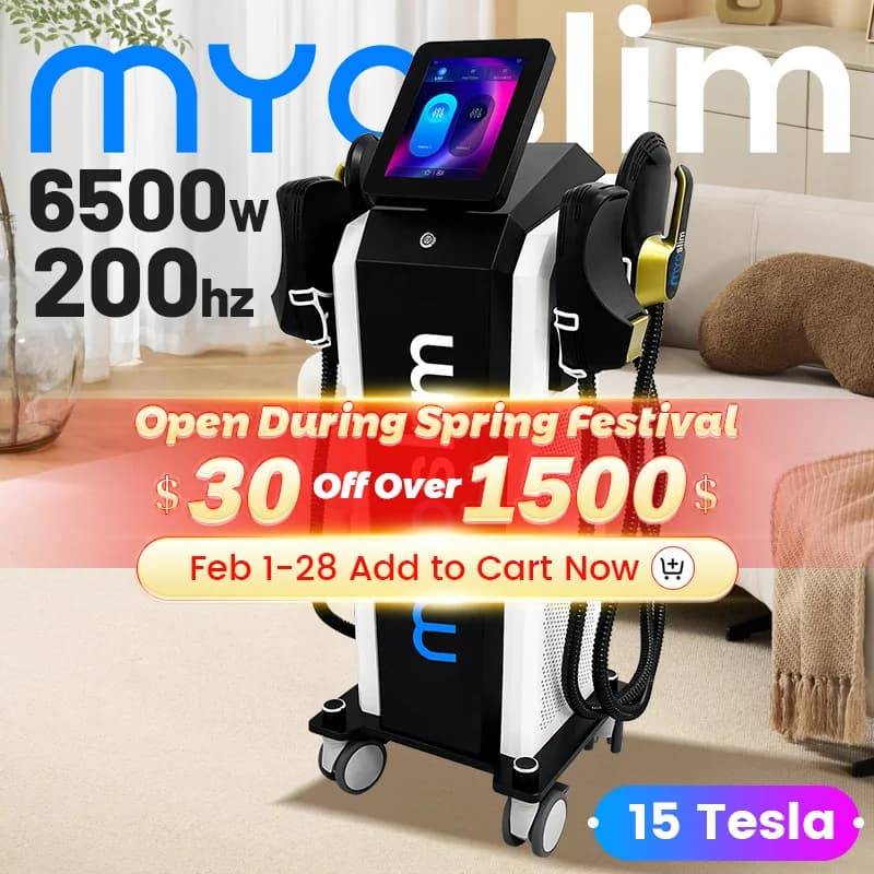 MYOslim Body Sculpt Machine 6500W 15T 200HZ EMS Neo RF Nova HIEMT Muscle Building Fat Burning Weight Loss Muscle Stimulation CE