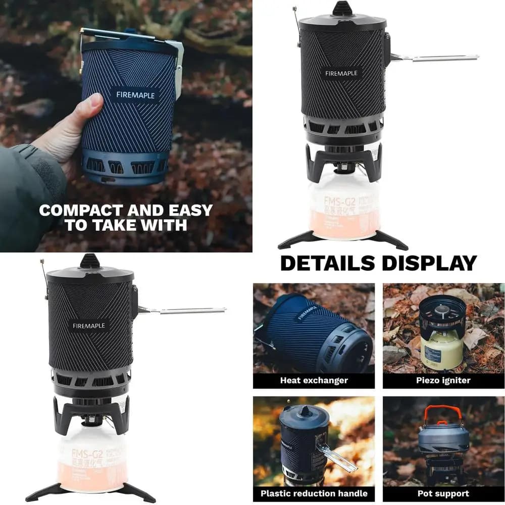 Complete and Efficient Camping Stove for Bollire Water, Ideal for Camping, Hiking, Trekking and Open Adventures