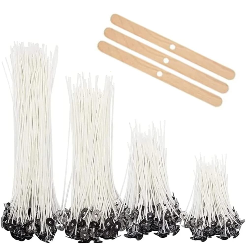 53 pcs Candle Stoppers Sets for Waxed Cotton Candles with Holder Stoppini for original smokeless candles Soybean oil Wax core Fabric