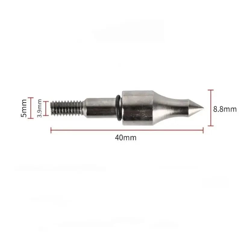 For 8.8mm Arrow Shaft Hunting Target Accessories Archery Arrow Points Metal Screw In Field Points With Rubber Ring