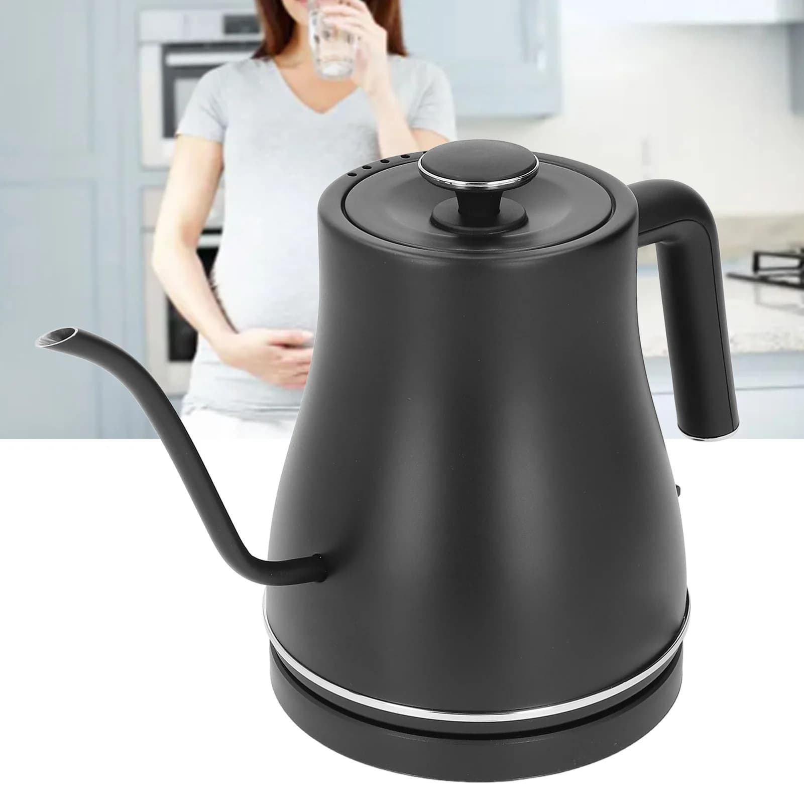 110V gooseneck electric kettle automatic shutdown prevent dry combustion stainless steel water boiler pour over hot water boiler coffee maker