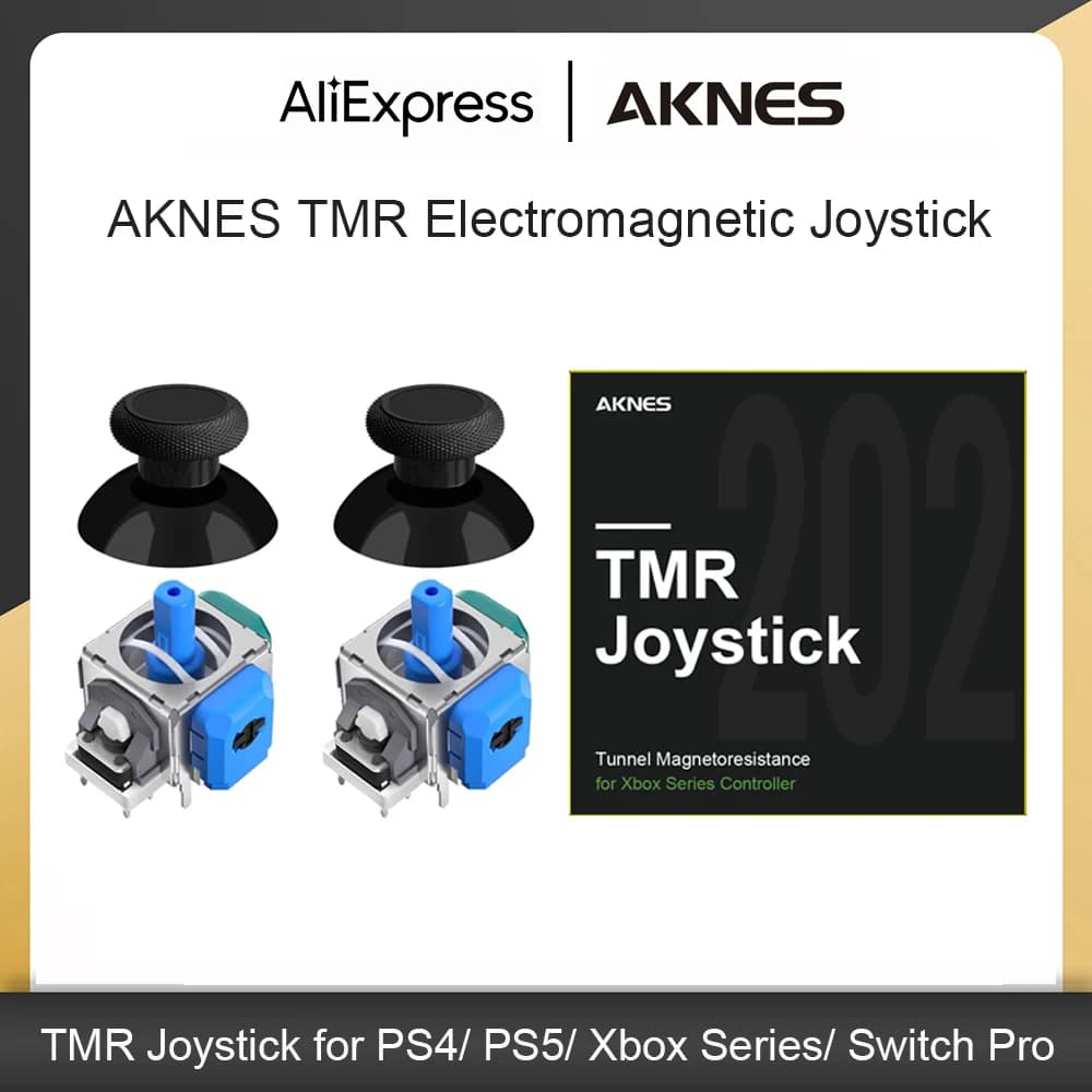 AKNES×HALLPI TMR Joystick elettromagnetico senza deriva per PS4 Xbox Series Gamepad per sostituzione riparazione controller Switch Pro PS5