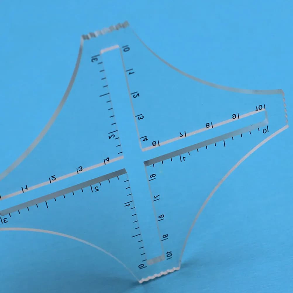 Professional Knitting Ruler Transparent Acrylic Density Calculator for Needle Size Measurement Wool Sample Gauge Quilting Sewing