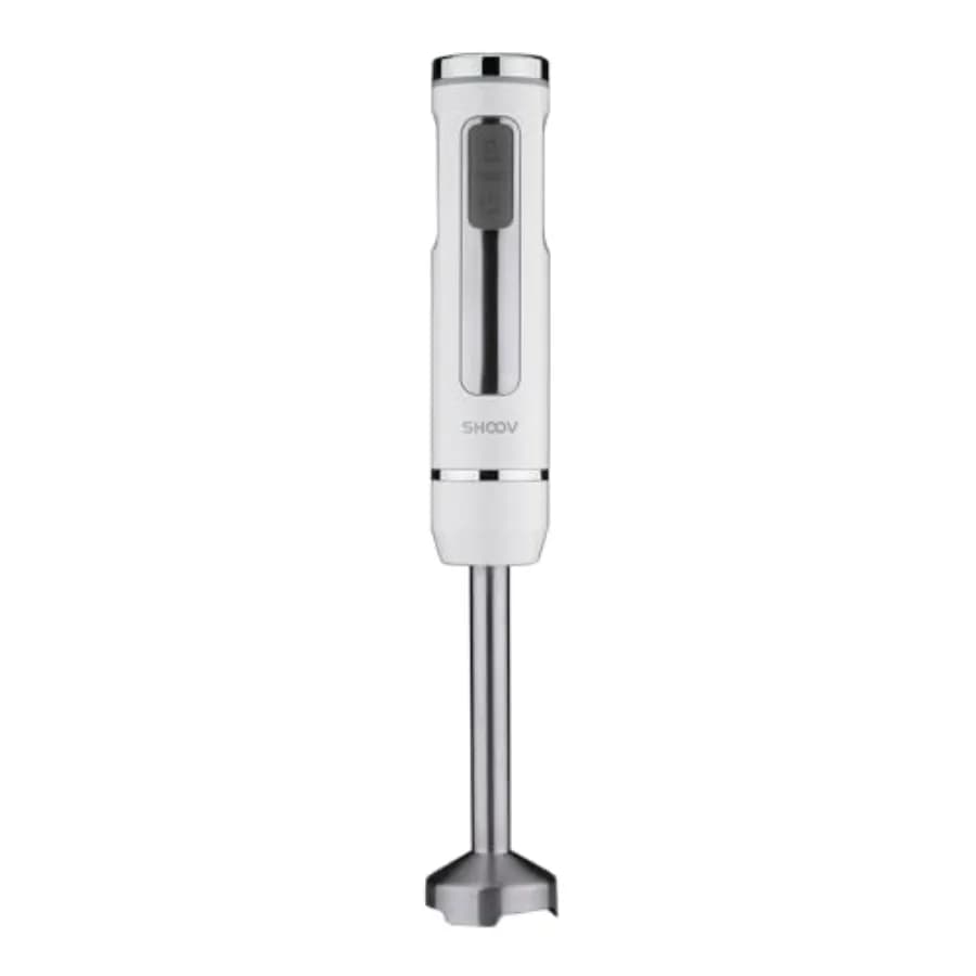 Frullatore a Immersione Ricaricabile Senza Fili 3 in 1 con Asta in Acciaio Inox Staccabile, 8 Velocità + Turbo, Facile da Pulire, Blocco di Sicurezza