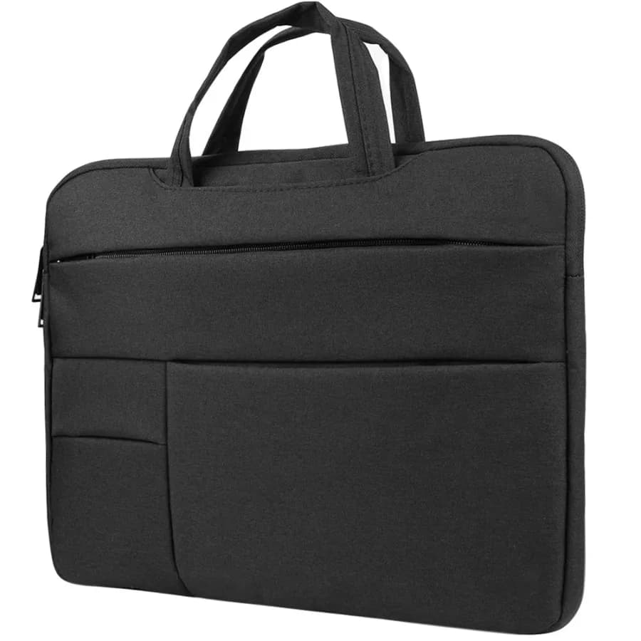 Universal Nylon Padded Hybrid Sleeve and Briefcase Bag For 15" 16" Inch Laptops With Hideaway Handles Microfiber Interior And P