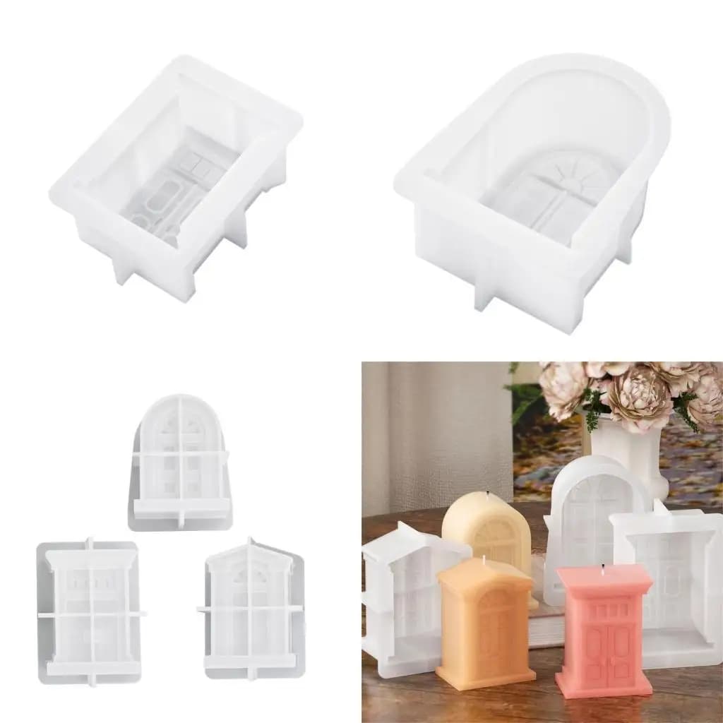 QX2E Stampo in Silicone Forma Casa Colate Stampo Stampi per Candele Profumate Fatte a Mano Addensare Casa Candela Stampi in