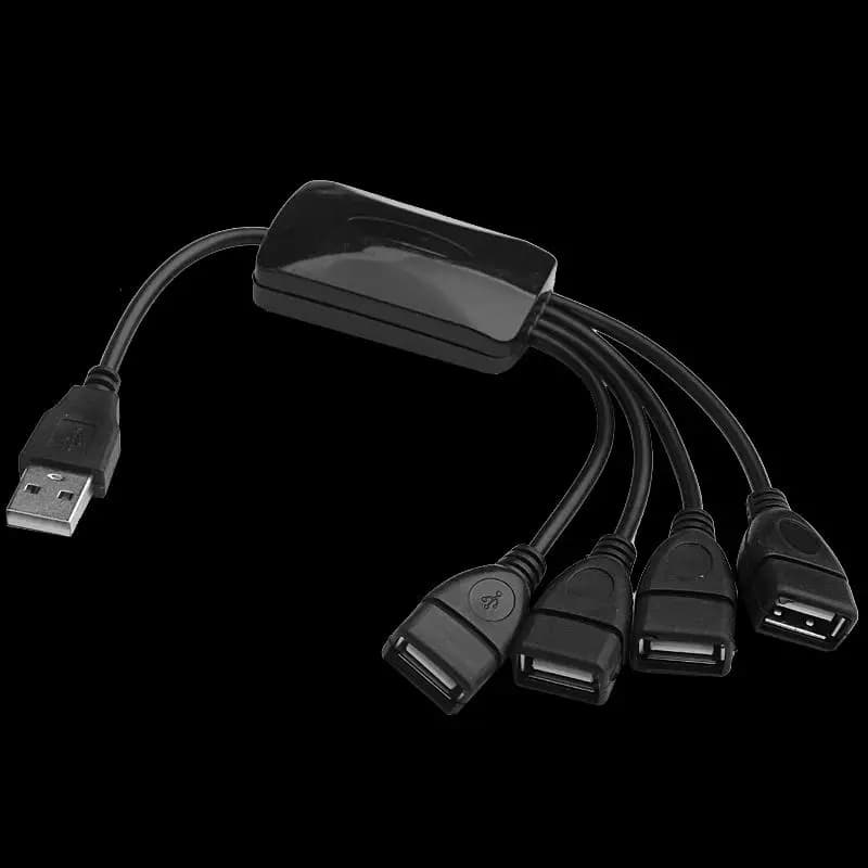 Cavo di Prolunga USB 2.0 1 Maschio a 4 Femmine, Splitter HUB, Cavo Dati, Adattatore di Alimentazione per Estensione Interfaccia USB-F(x)