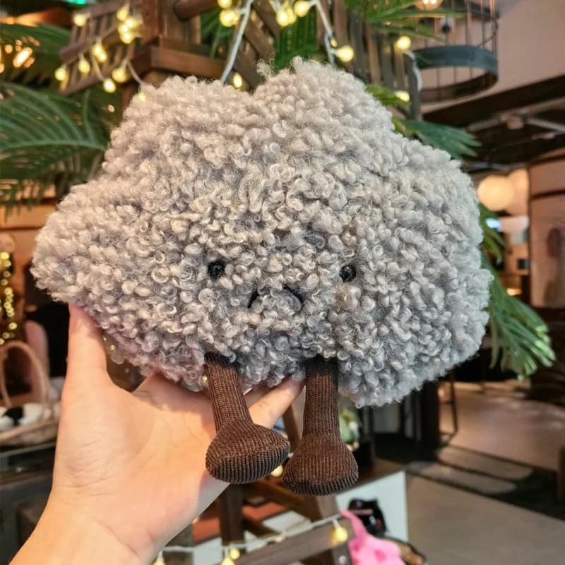 Simpatico stile giapponese nuvola scura bambola di peluche giocattolo divertente triste guarigione nuvola meteo bambola di peluche bambini compagno giocattolo regalo di compleanno