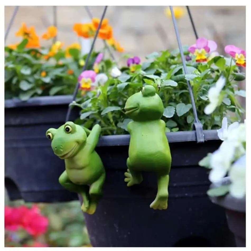 1 Pcs Resin Statue Model for Garden Resin Plants Pots Decor Statue Lovely Shape Statue Decor Visual Effect