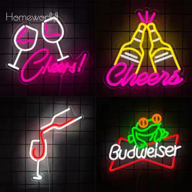 Insegna al neon per bar di birra per decorazioni da parete Insegna al neon per birra alimentata tramite USB per bar club sala giochi riunioni di famiglia decorazioni per feste regalo