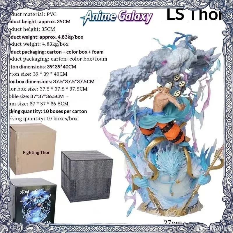 Statua Modello di Enel, Dio del Tuono, One Piece, Collezione Anime, Decorazione da Scrivania, Regalo per Appassionati di Anime