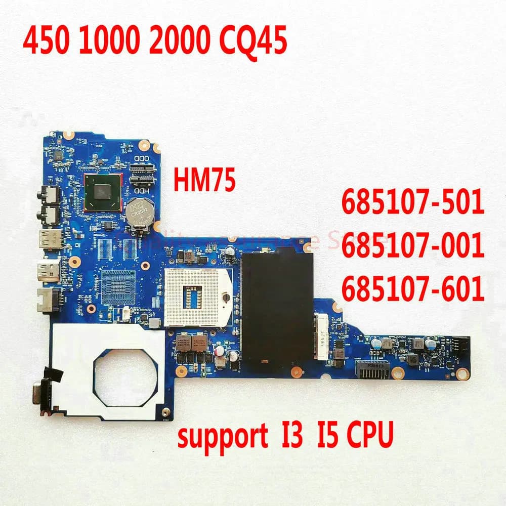685107-501 685107-001 685107-601 For HP 1000 2000 CQ45 450 Notebook Laptop Motherboard 6050A2493101-MB-A02 HM75 DDR3
