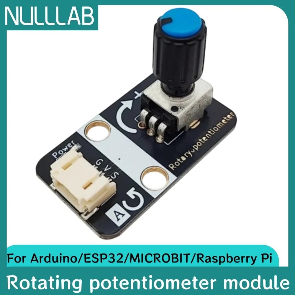 Rotary Potentiometer Module 3.3V-5V Analog Output 3Pin with PH2.0 Connector for Arduino/Raspberry Pi/ESP32 DIY Projects