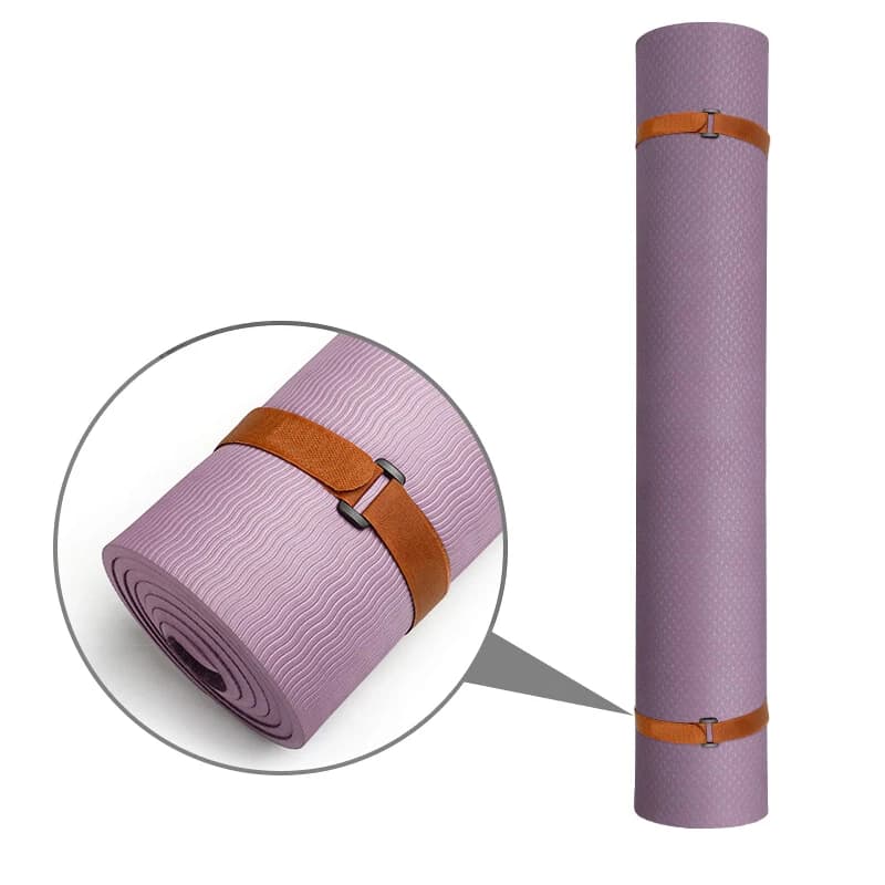 2 Pezzi Cinghie Elastiche Regolabili Antiscivolo per Tappetino Yoga con Gancio e Chiusura, Accessori per Esercizi