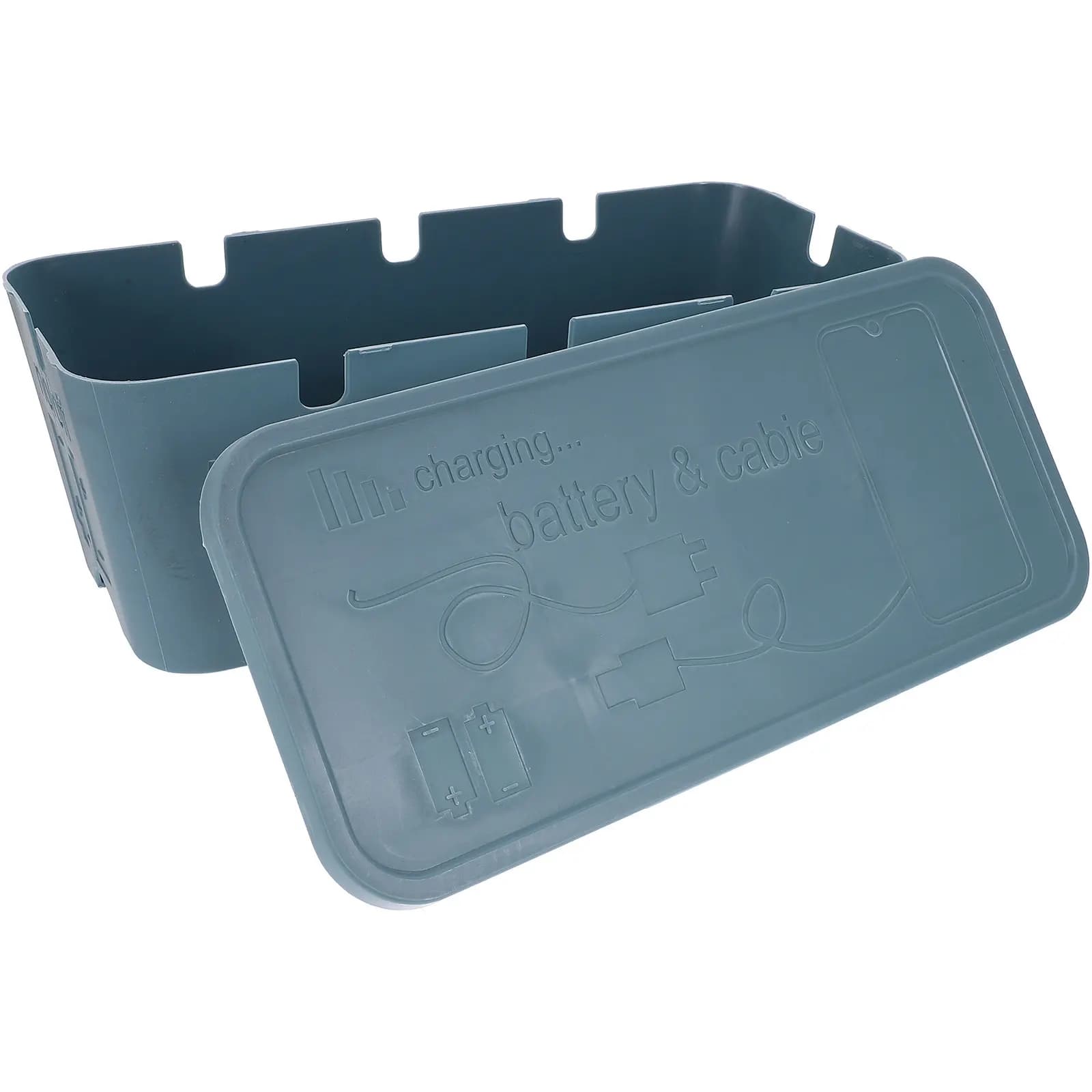 Organizzatore di Cavi, Scatola per Gestione Cavi in Plastica Resistente, Nascondi-Cavi da Scrivania, Contenitore per Cavi e Prese Multiple per Ufficio e Casa