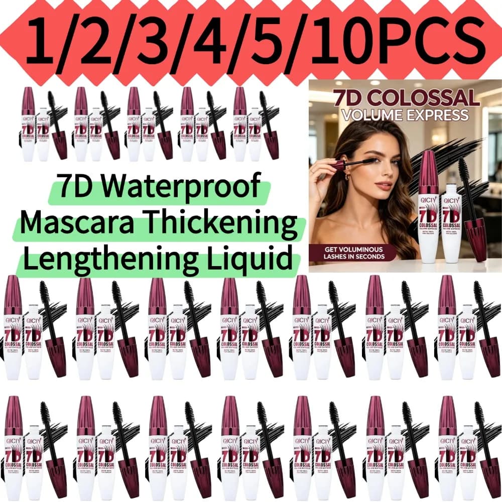 1/2/3/4/5/10PCS 7D Waterproof Mascara Thickening Lengthening Liquid Fiber Curling Long-lasting Curly Eyelash Extension Cosmetics