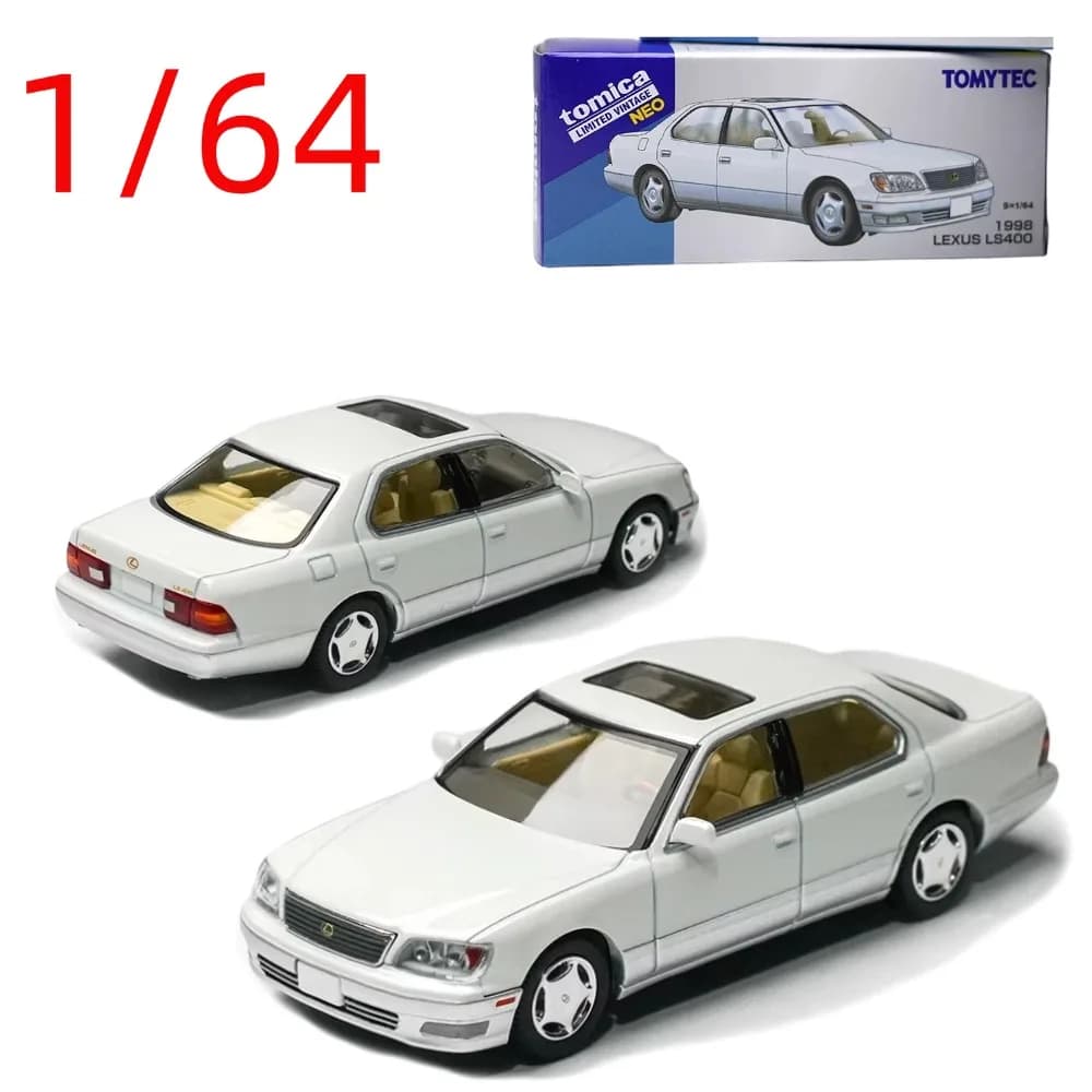 Tomytec Modellino Auto in Scala 1/64 Lexus LS400 Berlina di Lusso, Modello in Lega, Regalo Classico da Collezione, Giocattolo da Esposizione per Ragazzi