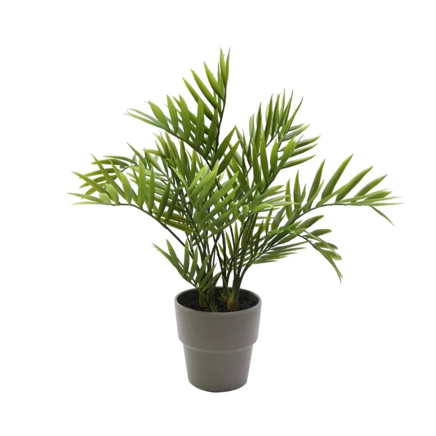 16.1 H Artificial Areca Palm Plant in Gray Plastic Planter