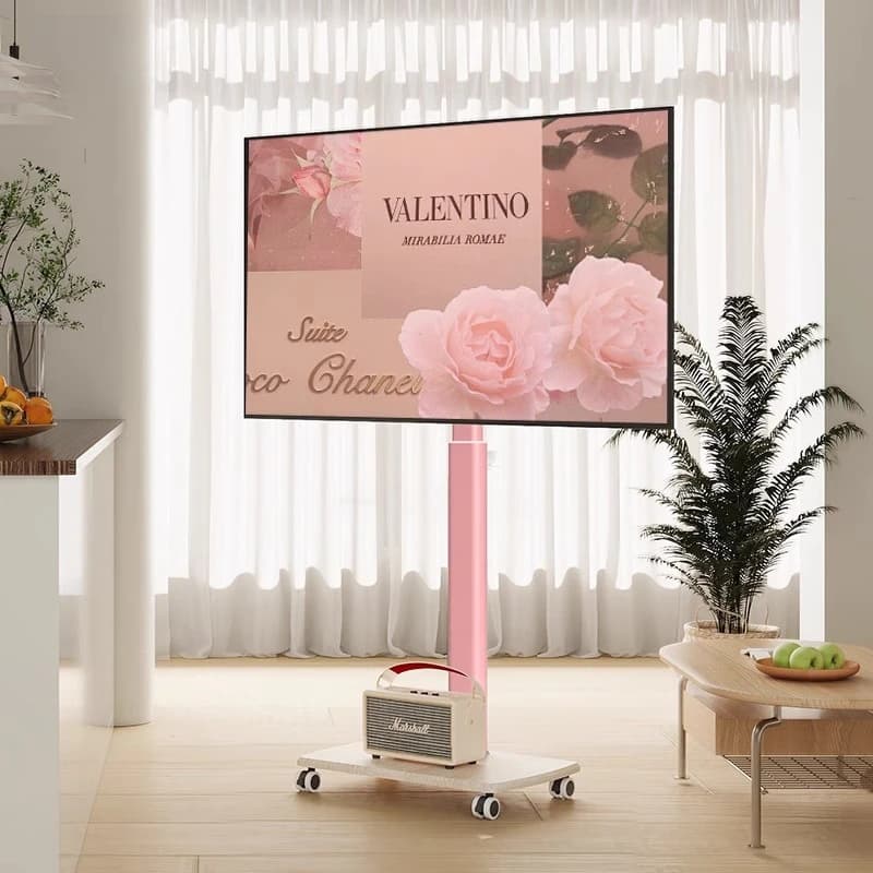 Mobile Design TV Stand 85 Inch Modern Floor Wheels Living Room Monitor Support Mobile Rack Support Fernseher Schrank Furniture