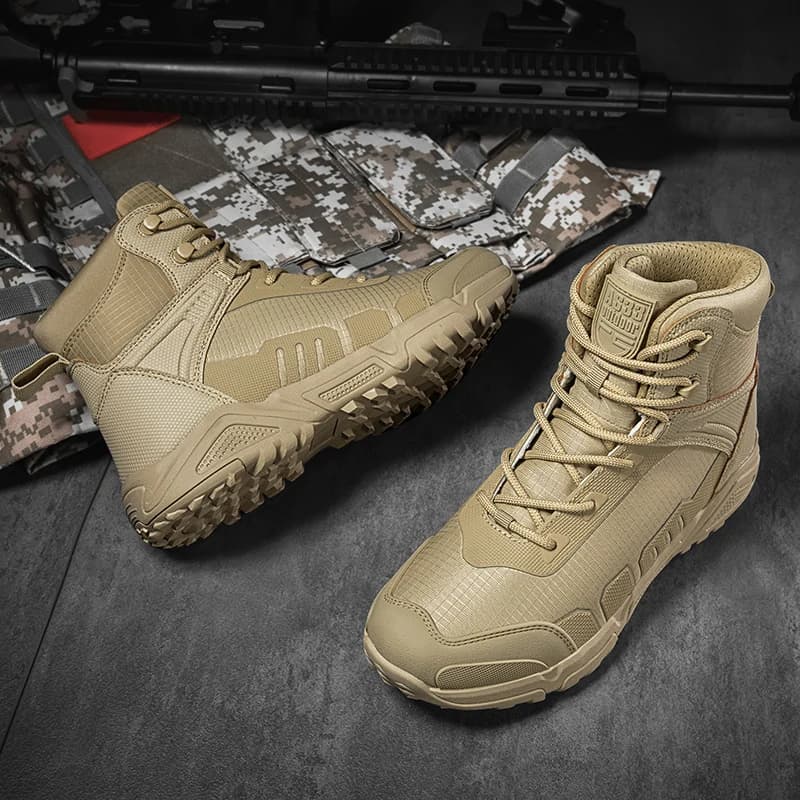 New Men Tactical Boots Army Boots Mens Military Desert Waterproof Work Safety Shoes Climbing Hiking Shoes Ankle Outdoor