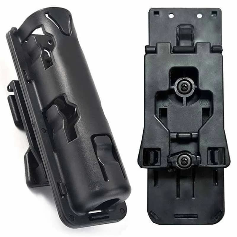 Porta Manganello Rotante a 360 Gradi, Fondina Telescopica per Manganello Espandibile, Porta Torcia per Cintura di Servizio, Custodia in ABS