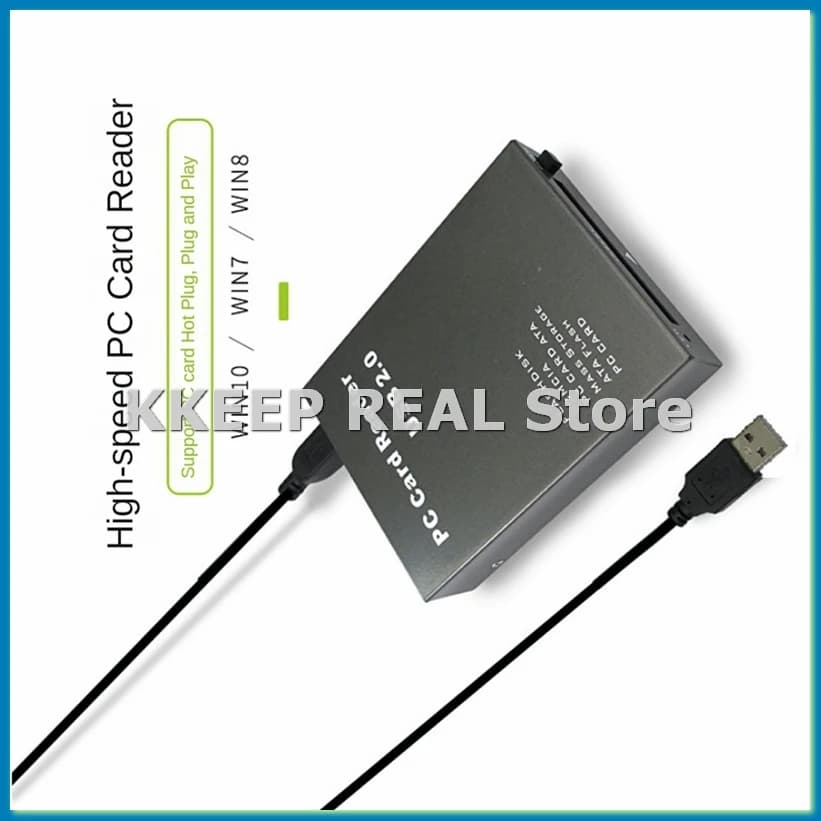 Lettore di schede USB2.0 Lettore di schede PCMCIA Lettore di schede per PC Adattatore da USB 2.0 a PC PCMCIA Lettore di schede di memoria Flash Disk-A23U