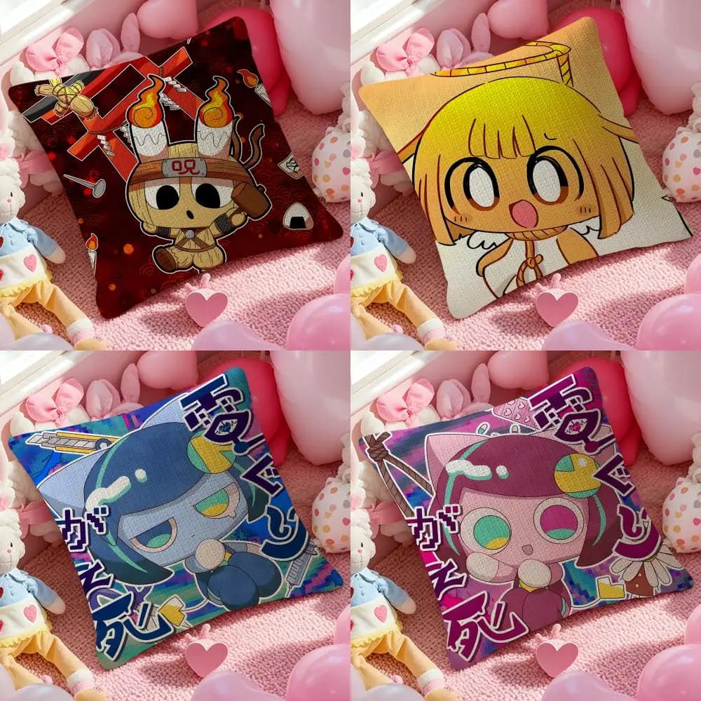 Anime S-Shippuu Ninsatsu Waraninja Federa con motivo stampato Federa per soggiorno Divano Fodera per cuscino e arredamento camera da letto