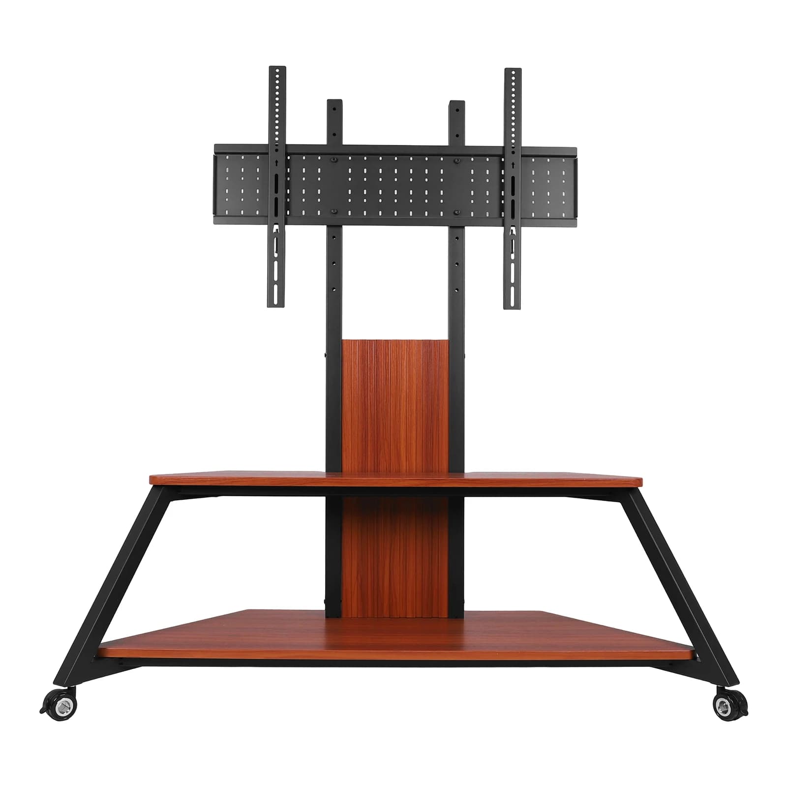 60-100 inch portable floor TV stand up to 220 pounds with laptop shelf, support with wheels, adjustable height, lockable wheels