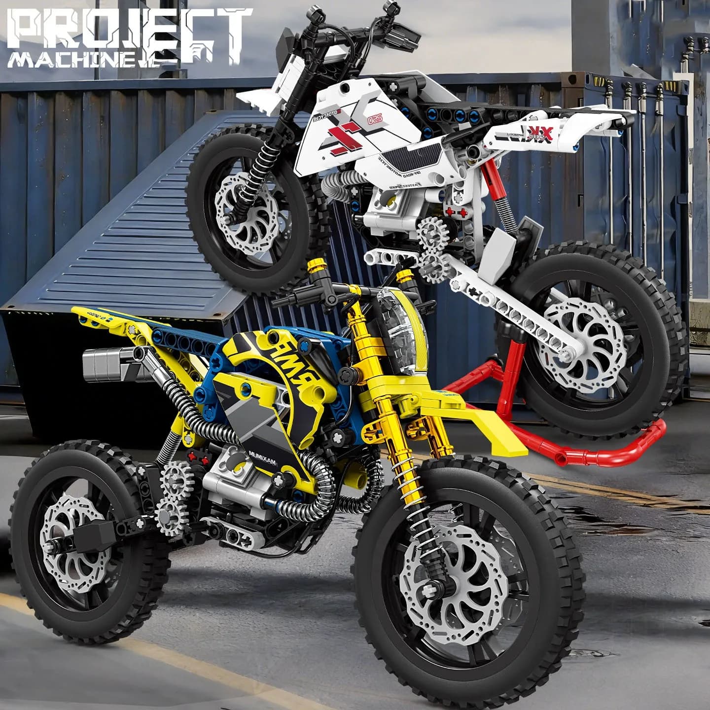 Blocchi da Costruzione Moto Sportiva YZF 250 450EXC DR-Z4 F900GS, Modellino di Motocicletta, Set di Mattoncini per Assemblaggio, Giocattolo Moto per Regalo