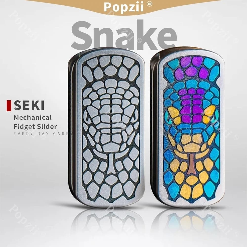 SEKI Snake Magnete meccanico in acciaio inossidabile Fidget Slider Giocattoli antistress Diapason Push Slider Adulti Ansia Giocattoli