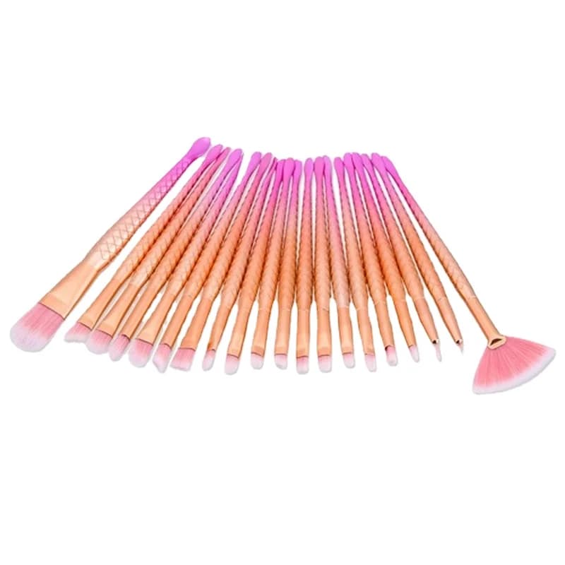20 pz/set pennelli per trucco diamante set fondotinta in polvere fard miscelazione ombretto labbra cosmetico bellezza trucco pennello kit di strumenti