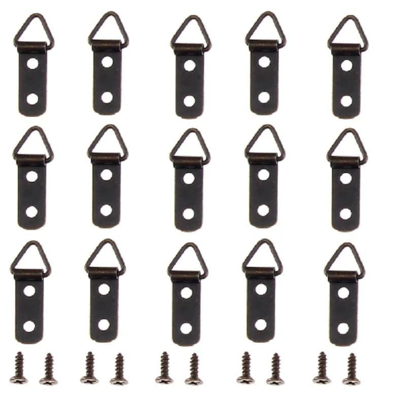 20 pz Mini gancio in lega di zinco D-Ring appeso foto pittura a olio specchio telaio ganci gancio con viti con viti 30*8.5MM