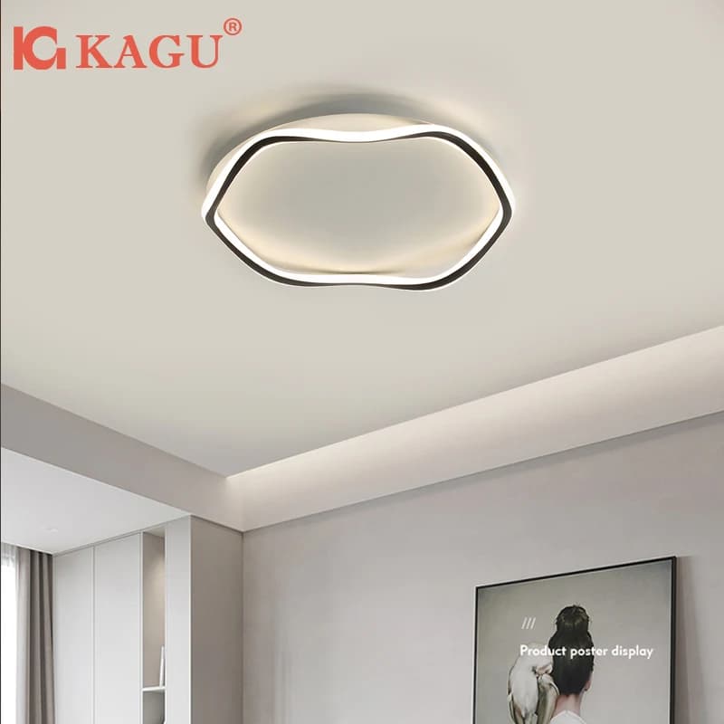Lampada da soffitto bianca a LED moderna e creativa per camera da letto, telecomando, attenuazione per soggiorno, sala da pranzo, illuminazione interna