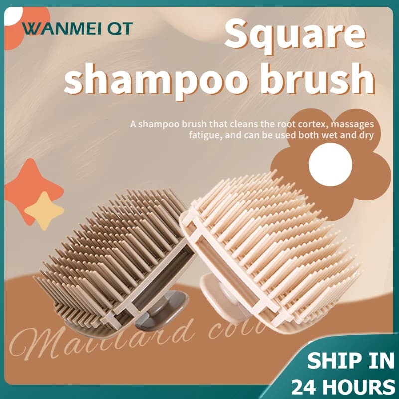 1 pcs Silicone Shampoo Brush Head Cuoio Massage Hair Washer Pettine Hair Massage Body Massage Shower Brush Hair Salon Tool
