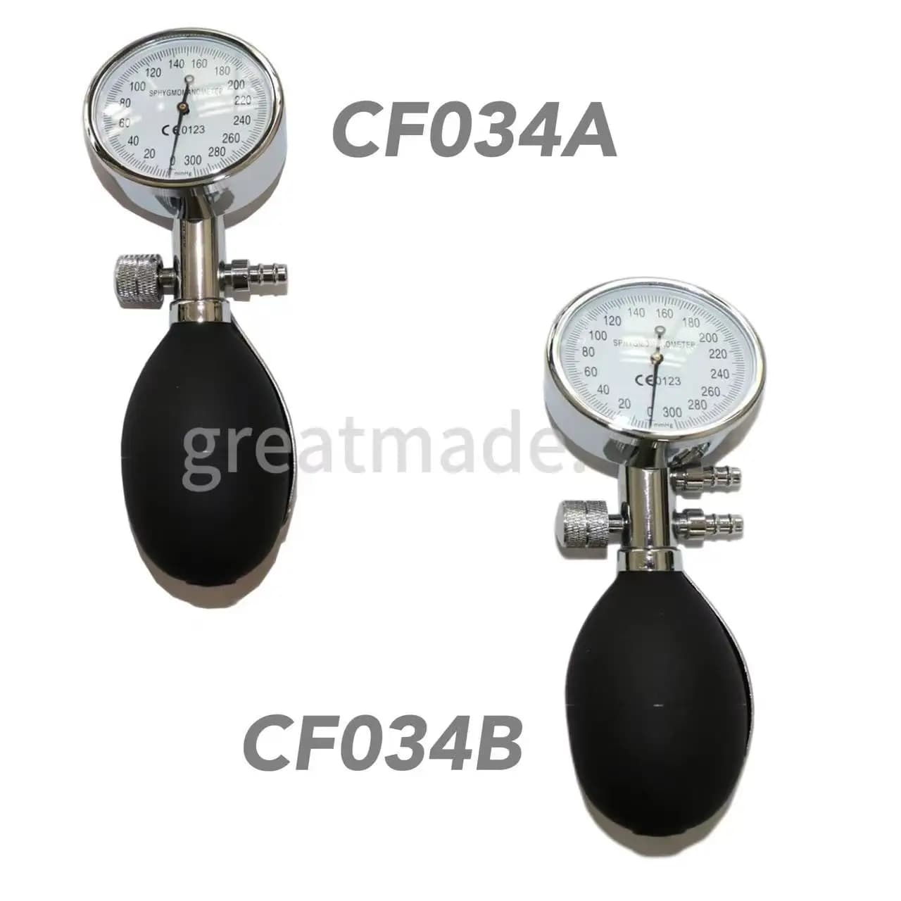 Professional Hand‑Held Aneroid Blood Pressure Sphygmomanometer, Premium PVC Inflator Ball, Single‑port & Dual‑port Connection St