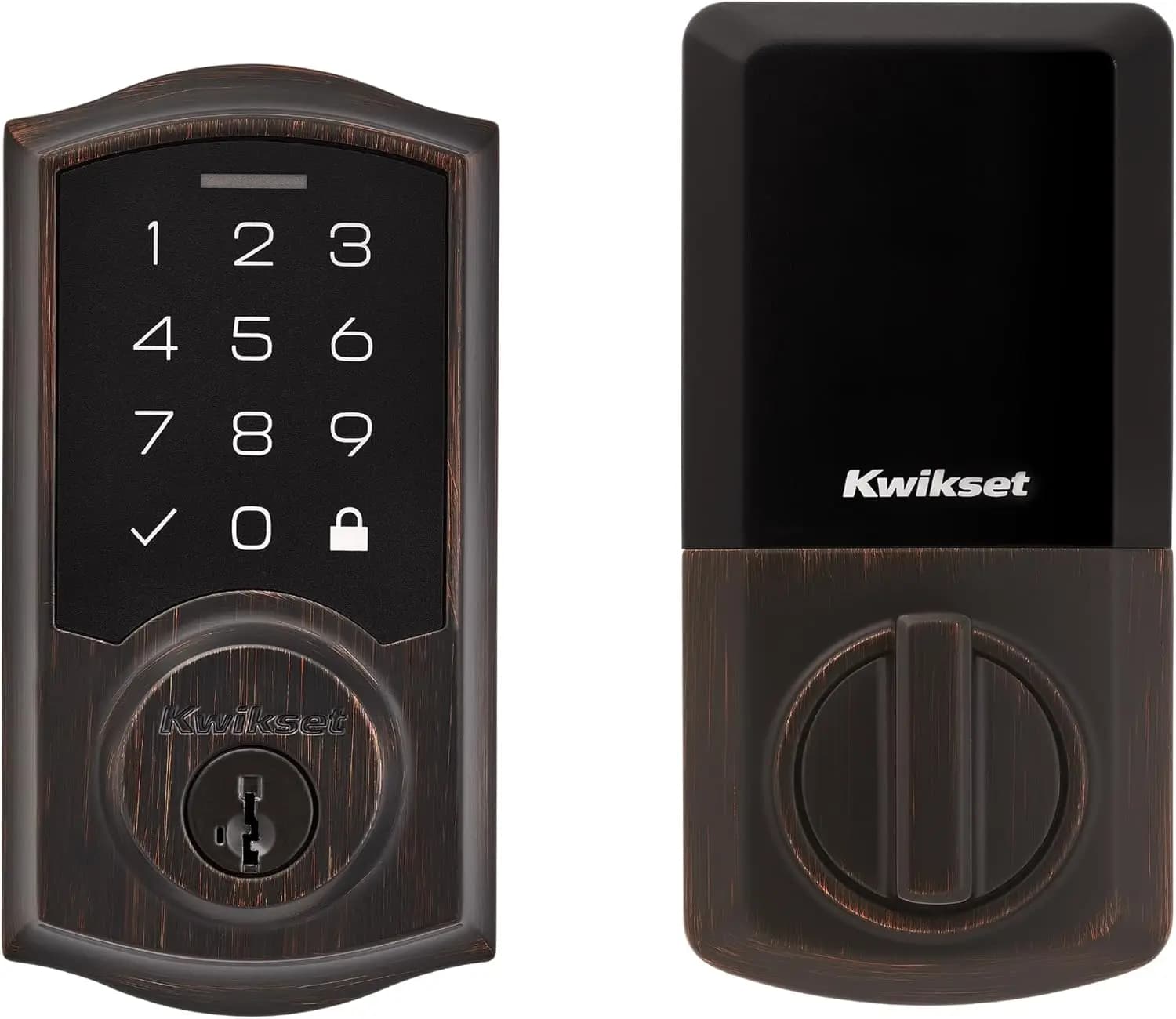 Serratura Intelligente Senza Chiave con Touchpad, Chiusura Automatica, Codici Personalizzabili, Sicurezza Avanzata in Finitura Bronzo