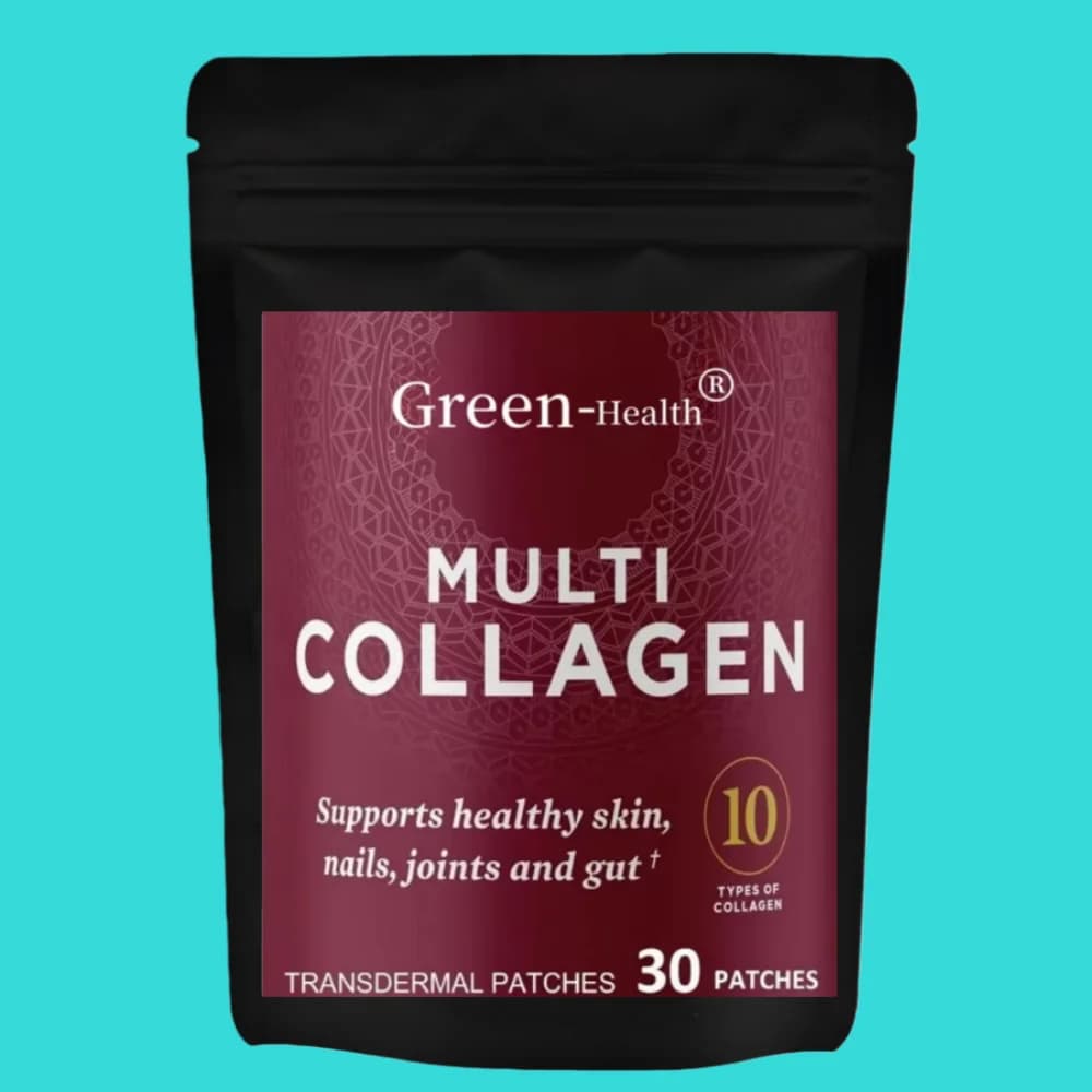 30 cerotti Peptidi al collagene Patch transdermiche Tipi I, II, II, V & X, Supporta la pelle sana e le unghie, la salute intestinale e le articolazioni